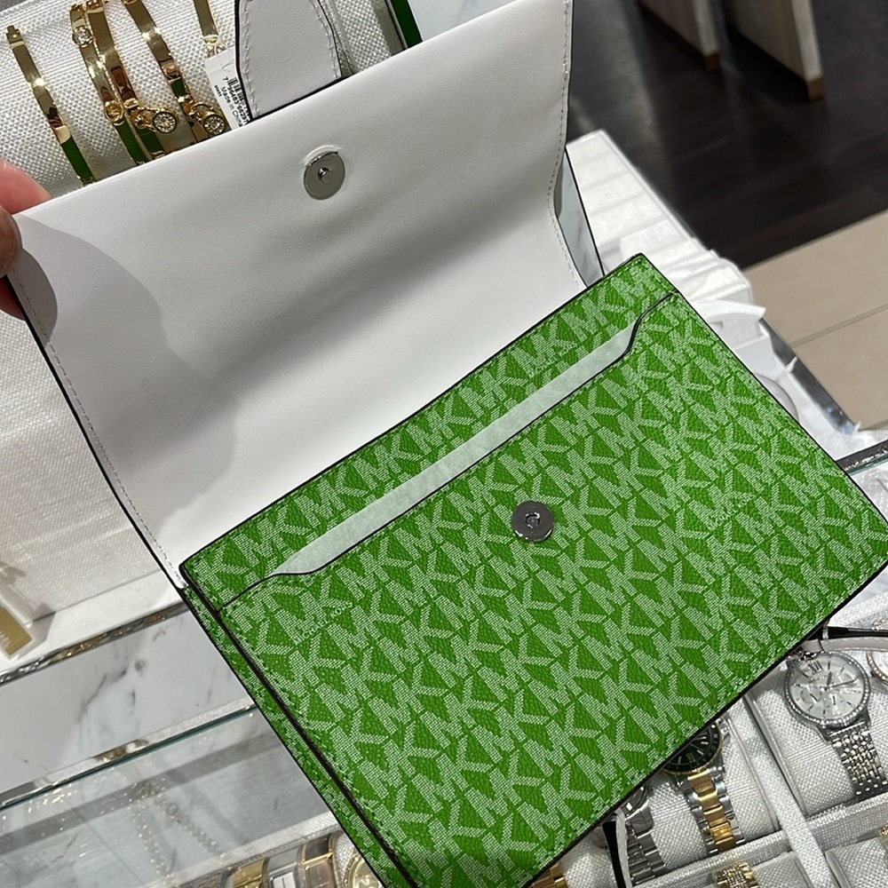 Michael Kors Greenwich Small Color-Block Signature Logo Flap Crossbody XBODY Bag - Picture 16 of 16